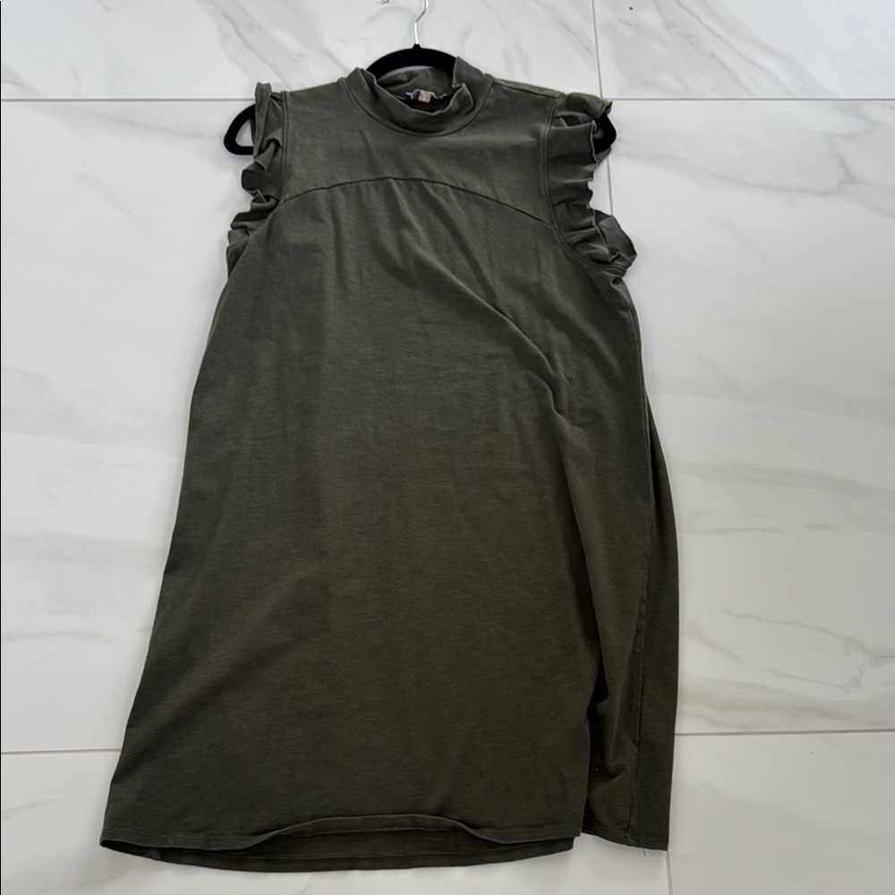 Sleeveless Olive Green Dress Lilia P Medium